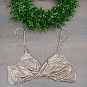 Free People Intimately Gold Shimmer Bralette